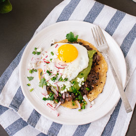 Huevos Rancheros with Avocado Salsa