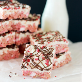Peppermint Rice Krispie Treats
