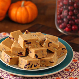 Pumpkin Cranberry Fudge