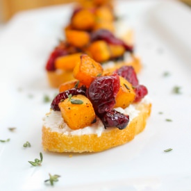 Butternut Goat Cheese Crostini