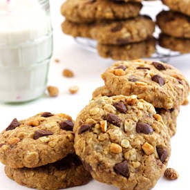 Chocolate Peanut Oat Chews