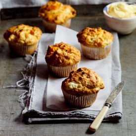 Pumpkin Goat Cheese Muffins