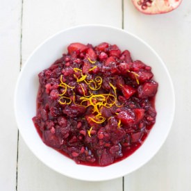 Apple Pomegranate Cranberry Sauce