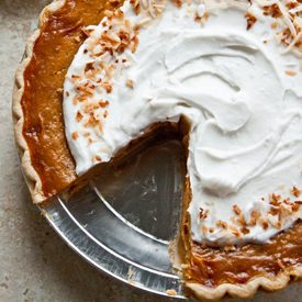 Orange Spice Pumpkin Coconut Pie