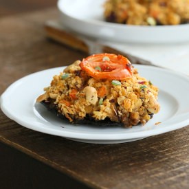 Chickpea Stuffed Portabellas