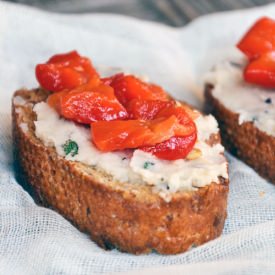 Roasted Red Pepper Crostini