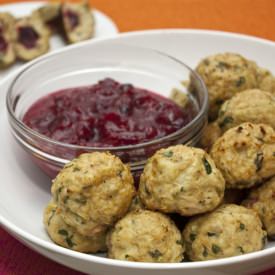Cranberry-Stuffed Chicken Meatballs