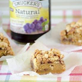 Peanut Butter & Jelly Cake Mix Bars