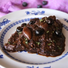 Blueberry Balsamic Braised Brisket