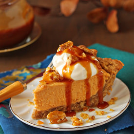 Oatmeal Walnut Butterscotch Pie