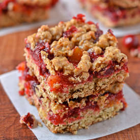 Healthy Cranberry Apricot Bars