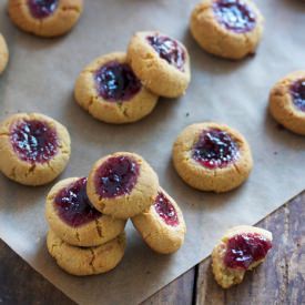 Linzer Torte Thumbprint Cookies