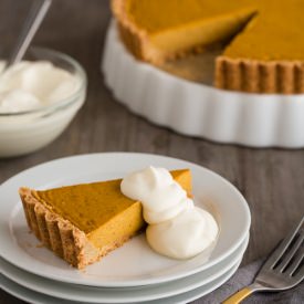 Spiced Pumpkin Tart in gf Crust