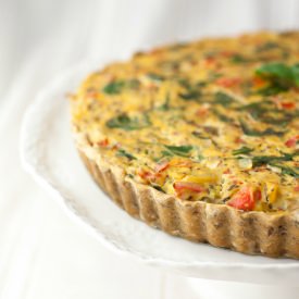 Vegetable Quiche + Herbed Crust