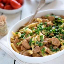 Stew with Mushrooms and Dumplings