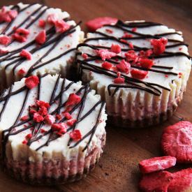 Mini Strawberry Vanilla Cheesecakes
