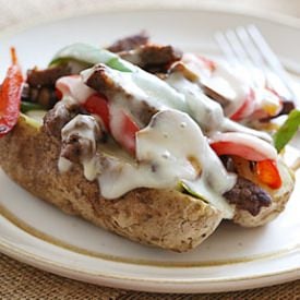 Philly Cheesesteak Baked Potato