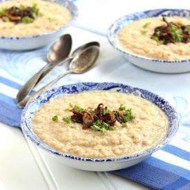 Roasted Cauliflower Shallot Soup
