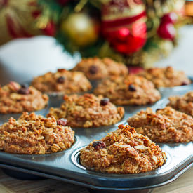Whole Grain Apple Nut Muffins