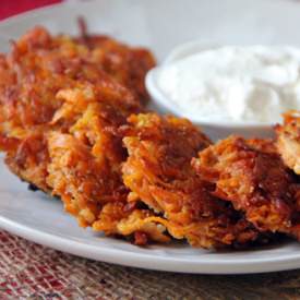 Cinnamon Sweet Potato+ Apple Latkes