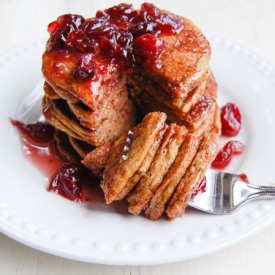Pumpkin Cakes Cranberry Maple Syrup