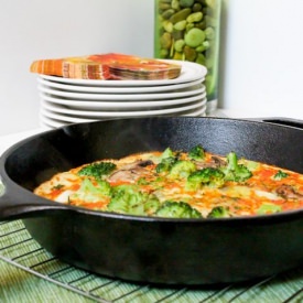 Leek, Broccoli & Mushroom Frittata