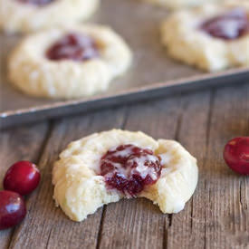 Cranberry Thumbprint Cookies