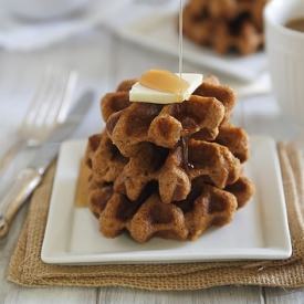 Pumpkin Ginger Waffle Bites