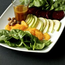 Spinach, Beet and Pear Salad