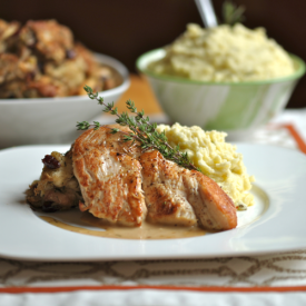 Turkey with Herbed Reduction Sauce