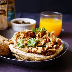 Leftover Turkey Pulled Sandwich
