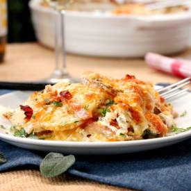 Scalloped Potatoes with Sage & Ham