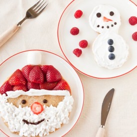 Santa and Snowman Pancakes