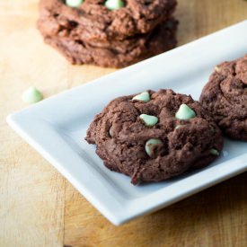 Chocolate Mint Brownie Cookies
