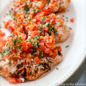 Simple Grilled Chicken Bruschetta
