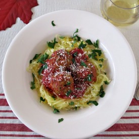 Spagetti Squash and 2 Bean Croquete