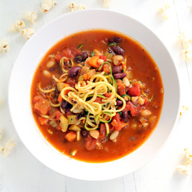 Minestrone Zucchini Noodle Soup