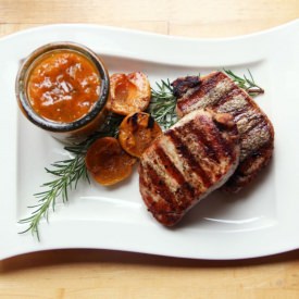 Grilled Pork w Apricot Glaze