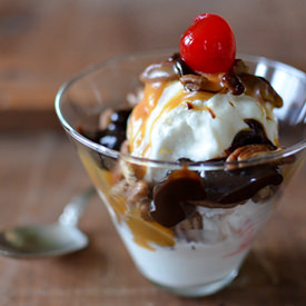 Salted Caramel Turtle Sundaes