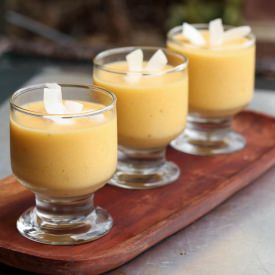 Mango Peach Coconut Smoothie