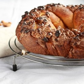 Nut Brittle topped Holiday Bread