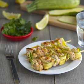 Spicy Chicken and Zucchini Kebabs