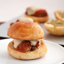 Mini Meatball Sliders with Pesto