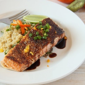 Quinoa Flake Crusted Salmon