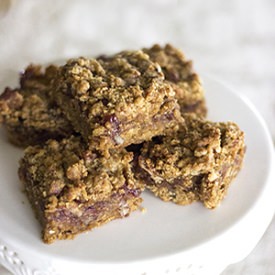 Healthy Raspberry Crumble Bars