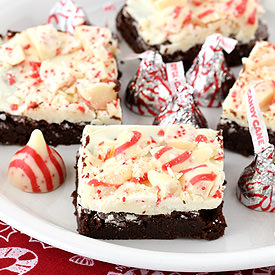 Candy Cane Kiss Brownies