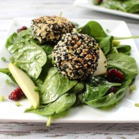 Sesame-Crusted Goat Cheese Salad