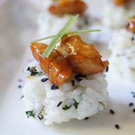 Garlic Chicken with Bok Choy Rice