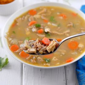 Coconut Curry Turkey Rice Soup