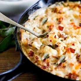 Creamy Cauliflower w/ Bacon & Sage